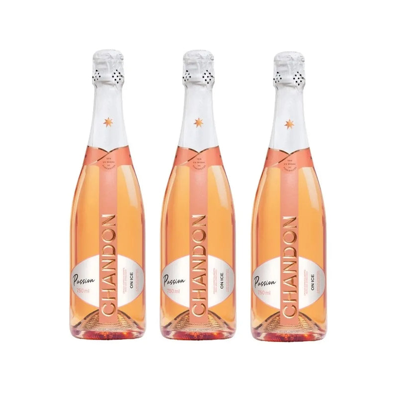 Kit Espumante Chandon Passion Rosé Demi-Sec 750 ml - 3 Unidades